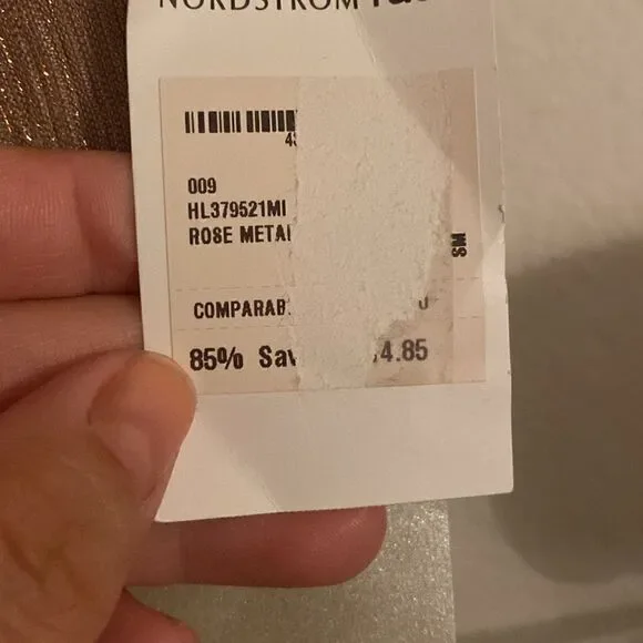 NWT Chelsea28 Womens Grecian Champagne Metallic Pink Midi Dress - Picture 5 of 9